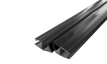 Комплект уплотнителей для стекла 8мм (2 шт.), стекло-стекло, с магнитом 135°, 2,2 м.черный прозрачный t208 BL купить в Омске