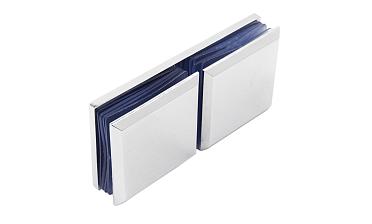 Коннектор для душевой кабины стекло-стекло 180° 45х45 мм цинк-хром полированный t734 PZn купить в Омске