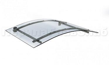 Навес гнутый из поликарбоната- вариант 2 купить в Омске