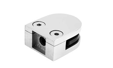 Стеклодержатель литой с вставками под стекло 8-10 мм, 4+4 мм, на плоскость 40х22х50, полированный (AISI 304) k002-10 купить в Омске