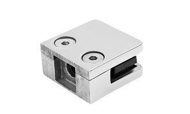 Стеклодержатель литой квадратный с вставками под стекло 8-10 мм, 4+4, на плоскость 41х22х42, полированный (AISI 304) k003-10 купить в Омске