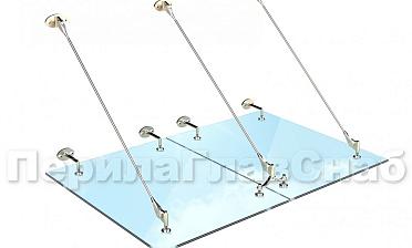 Комплект фурнитуры для козырька 1200х1800 (на вантах/тягах) k671-12-18 купить в Омске