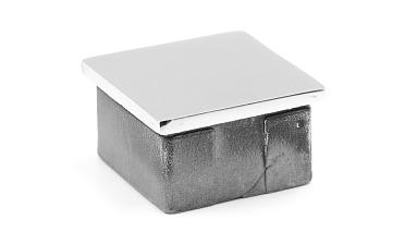Заглушка для профильной трубы 40х40 мм, литая, полированная, хром (AISI 304) k224-3 купить в Омске