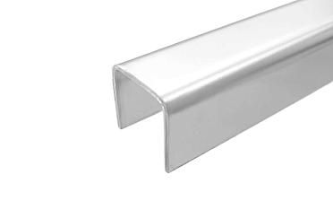 Профиль П-образный, L=2000 мм, t=1.5 мм, для стекла 16 мм, полир. (AISI 304) Ф-0457 купить в Омске