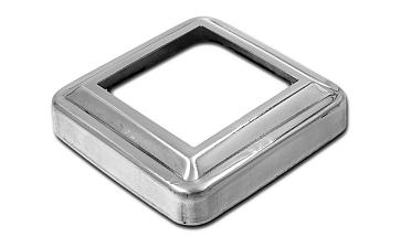 Низ стойки фигурный под трубу 40х40 мм, 64.5х64.5, высота 15 мм, полированный (AISI 304) k396 купить в Омске