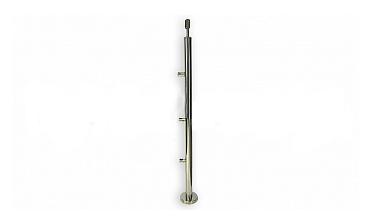 Стойка круглая Ø38.1: 3 ригеледержателя, полированная, высота 950 мм (AISI 304) k713 купить в Омске