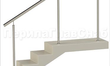 Нержавеющие ограждения без ригелей с квадратным поручнем купить в Омске