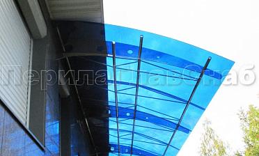 Козырек на каркасе из поликарбоната купить в Омске
