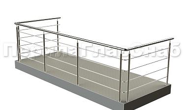 Балконные ограждения с ригельным заполнением купить в Омске