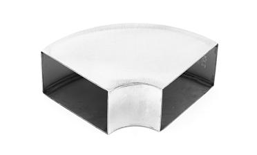 Отвод поручня под сварку 60х40х130x1.5  90°, полированный 600 Grit (AISI 304) k675 купить в Омске