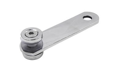 Стеклодержатель пластинчатый 2хМ8 (половинка), по центрам 85х5 мм, полированный, шайбы 5 мм штамп., под стекло 6-12 мм, (AISI 304) k023-1/2 купить в Омске