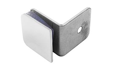 Коннектор для душевой кабины стена-стекло 90° 45х45 мм латунь-хром, полированный t722 PC купить в Омске