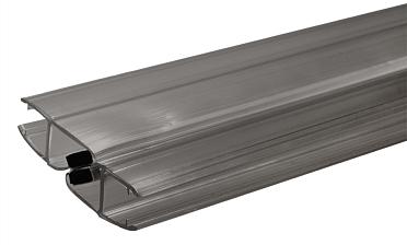 Комплект уплотнителей для стекла 8мм (2 шт.), полупрозрачный черный, стекло-стекло, с магнитом 90°/180°, 2,2 м t210-2 BL купить в Омске