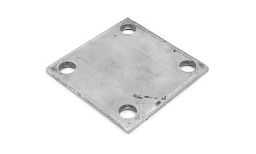 Фланец стойки 75х75х5 (4.3), AISI 304 #200, 4 отв. М10 (аналог Ф-0115) k115-5 купить в Омске