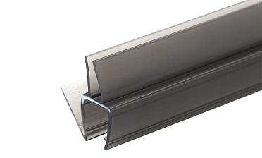 Уплотнитель для стекла 8мм, полупрозрачный черный, пол-стекло 2,2 м t206-2 BL  купить в Омске