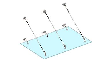 Комплект фурнитуры для козырька 1200х1800 (на вантах/тягах) k671-12-18м купить в Омске