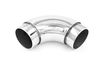 Отвод поручня под Ø42.4х1.5 мм, 90°, литой, полированный, с вставками (AISI 304) k383 купить в Омске