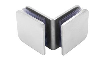 Коннектор для душевой кабины стекло-стекло 90° 45х45 мм шлифованный t725-2 SSS  купить в Омске