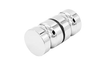 Ручка-кноб для двери 32х38 мм латунь-хром, полированная t692 PC купить в Омске