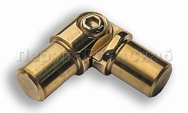 Поворот ригеля Ø16х1.5 мм, с двумя установочными штифтами, шарнирный, золото (AISI 304) k060-88 купить в Омске
