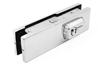 Замок для стеклянной двери угловой с круглым ригелем комплект, полированный t150 PSS купить в Омске