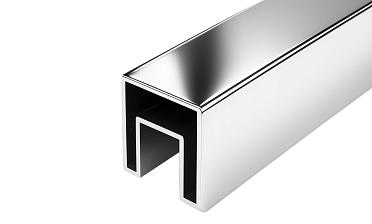 Труба 40х40 мм, с пазом 24х24, полированная 600Grit, AISI 304 k856 купить в Омске
