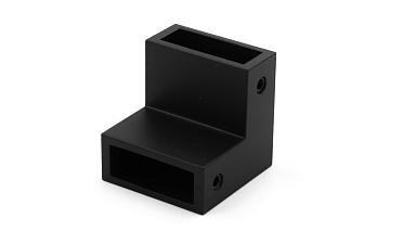 Соединитель труба-труба для трека 30х10 мм, 90°, нержавеющая сталь AISI 304, черная t460 BL купить в Омске