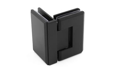 Петля для душевой стекло-стекло 90х55 мм, 90°, цинк, черный t304 BZn купить в Омске