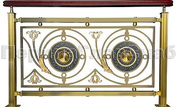 Латунные ограждения лестниц серия – Валгалла XL04 в Омске. Готовые проекты ПерилаГлавСнаб