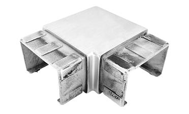 Отвод для поручня с пазом 40х60 мм, шлифованный (AISI 304) Фk542-2 купить в Омске