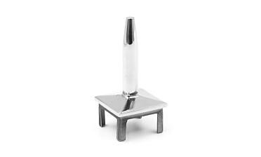 Наконечник палец (солдатик) на стойку из профильной трубы 40х40х1.5 мм, литой, усеченный, облегченный, полированный, нержавеющий AISI 304 k285-2 купить в Омске