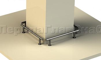 Защитный отбойник для автомобилей из черного металла в Омске. Готовые проекты ПерилаГлавСнаб