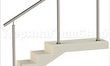 Ограждения без ригелей с квадратным поручнем и квадратными стойками купить в Омске