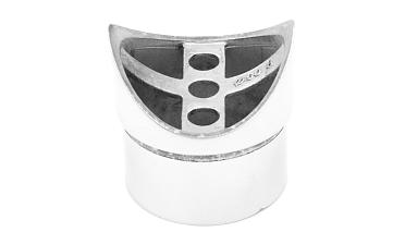 Наконечник седловина прямая 90° на стойку Ø50.8 мм, под поручень Ø50.8 мм, литая, полированная, AISI 304, k559 купить в Омске