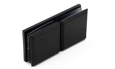 Коннектор для душевой кабины стекло-стекло 180°, 45х45, черный, вырез 71 t734 BZn купить в Омске