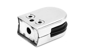 Стеклодержатель штампованный под стекло 8 мм (4+4 мм), под стойку Ø38.1 мм 40х24х54, шлифованный (AISI 304) Фk038-2 купить в Омске