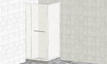 Комплект душевой с внутренней подвижной дверью, толщина стекла 8мм, 900х900х2000, aisi 304, полированная t470 PSS купить в Омске