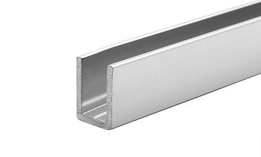 П-образный профиль для неподвижных стекол 8 мм, 19x13, L=3000, алюминий полированный t756-3000 AL купить в Омске