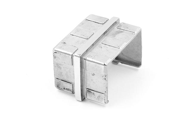 Соединитель для поручня с пазом 40х60 мм, полированный (AISI 304) k541