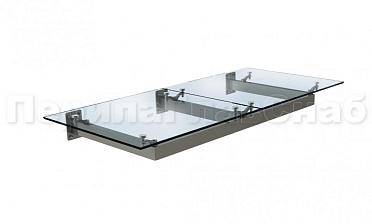 Стеклянный козырек на прямом каркасе купить в Омске