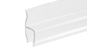 Уплотнитель для стекла в душевую кабину 8 мм, стекло-стекло 2200 мм жесткий ус t201 купить в Омске