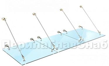 Комплект фурнитуры для козырька 1500х2800 (на вантах/тягах) k671-15-28 купить в Омске