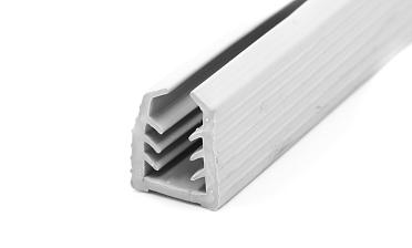 Уплотнитель в поручень с пазом 27х30 для стекла 12мм, EPDM СЕРЫЙ Фk306-G купить в Омске