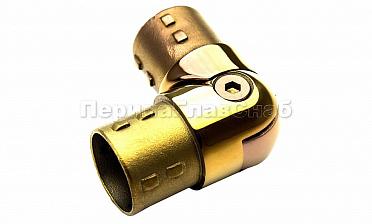 Поворот литой, внутренний, шарнирный, под Ø38.1 мм, под золото (AISI 304) Фk250-88 купить в Омске