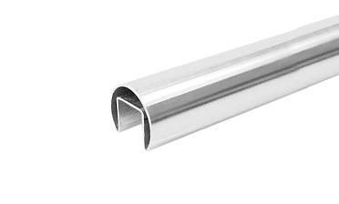 Труба Ø48.3, с пазом 27х30 мм, шлифованная, EURO (AISI 304L) k822-4 купить в Омске