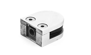 Стеклодержатель литой, под стекло 8 мм. 4+4 мм. на плоскость 40х22х48 полированный (AISI 304) k002-2 купить в Омске