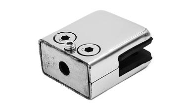 Стеклодержатель штампованный, под стекло 8 мм (4+4 мм), на плоскость 40х24х48 полированный (AISI 304) k352 купить в Омске