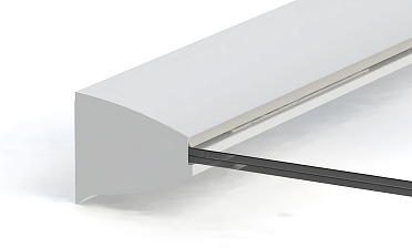 Комплект профиля козырькового анодированного, для стекла 20 мм (10+10 мм), 3000 мм  k300-20-3000 купить в Омске