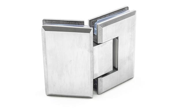 Петля для душевой стекло-стекло 90х55 мм, 135°, нержавеющая сталь AISI 304, шлифованная t302 SSS