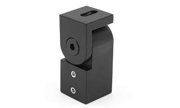 Держатель труба-стена, регулируемый, Ø19 мм, нерж., черный t908 BL купить в Омске